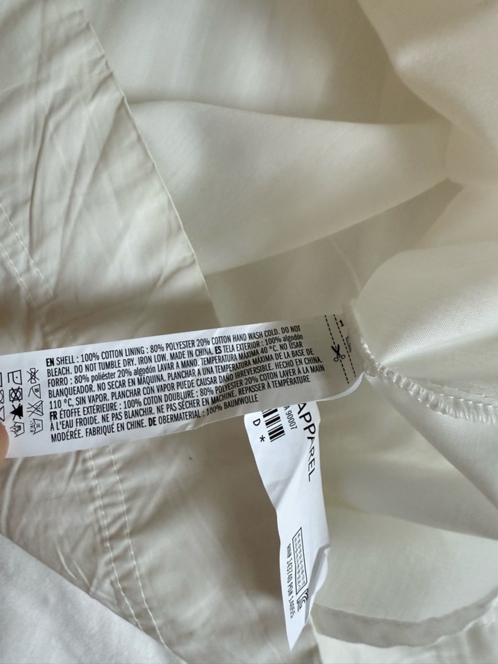 Endless Rose White Puff Sleeve Button Front Mini Dress XS Cottagecore - Picture 5 of 7